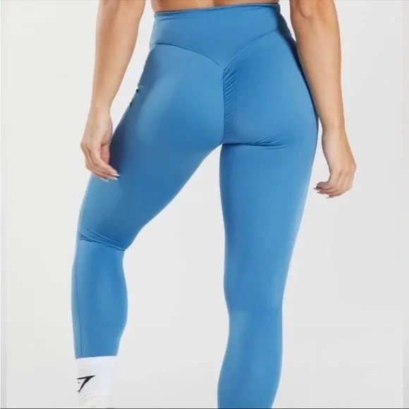 Gymshark Power Blue Leggings Medium - Picture 3 of 7